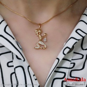 آویز گردنبند زنانه ژوپینگ مدل پری دریایی کد GNB1647W -اسنا کالا