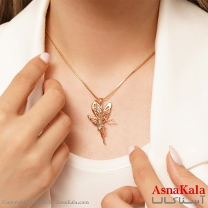 آویز گردنبند زنانه ژوپینگ مدل فرشته کد GNB1666W -آسنا
