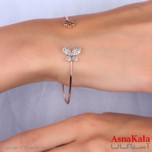 دستبند زنانه ژوپینگ مدل پروانه کد DSB1835W - آسنا کالا