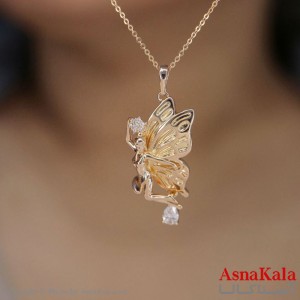 آویز گردنبند زنانه ژوپینگ مدل فرشته کد GNB1657W -اسنا کالا