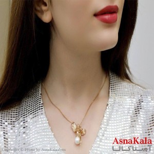 گردنبند زنانه ژوپینگ مدل فرشته و ویالون کد GNB1640W -اسنا کالا