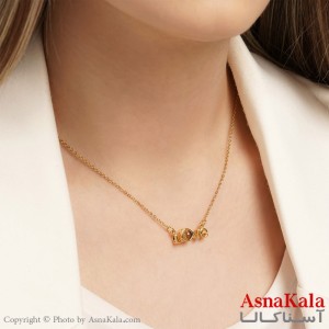 گردنبند تلسکوپی دوستت دارم به صد زبان دنیا کد GNB16141W - آسناکالا