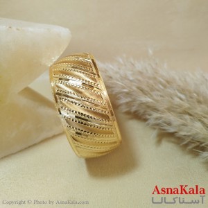 النگوی تکپوش زنانه طلاروس سایز 30میل کد DSB1857W - آسناکالا