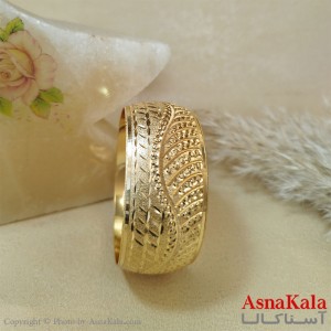 النگوی تکپوش زنانه طلاروس سایز 30میل کد DSB1858W - آسناکالا