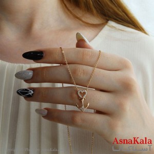 گردنبند مدل لنگر شوپینگ Xuping Necklace Anchor کد GNB16153W -آسناکالا
