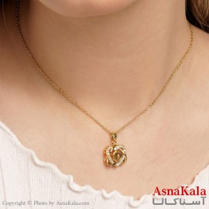 گردنبند تلسکوپی دوستت دارم به صد زبان دنیا طرح قلب کد GNB16179W