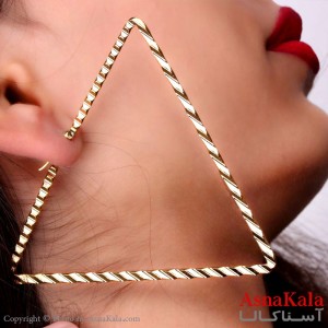 گوشواره فانتزی استیل مدل مثلث کد GSH15195W - آسناکالا