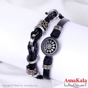 دستبند چرم مردانه Men Bracelet کد DSB18119W