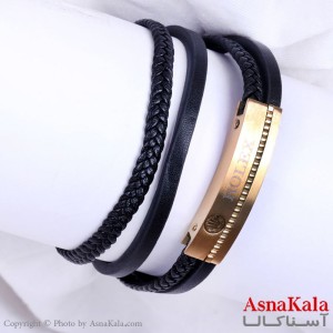 دستبند چرم رولکس مردانه یک جفت Rolex Bracelet کد DSB18126W