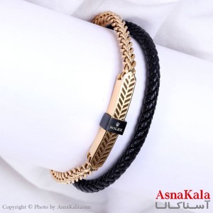 دستبند چرم رولکس مردانه یک جفت Rolex Bracelet کد DSB18127W