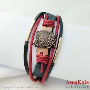 دستبند چرمی مردانه Bracelet کد DSB18130W