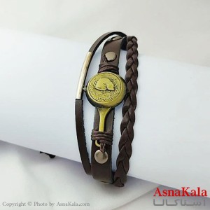 دستبند چرمی مردانه Bracelet کد DSB18135W