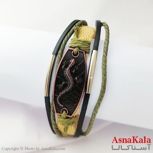 دستبند چرمی مردانه Bracelet کد DSB18139W