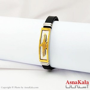 دستبند چرم مردانه طرح فروهر Bracelet کد DSB18143W