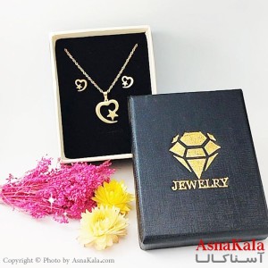 نیمست استیل زنانه طرح قلب و ستاره کد NIM1475W