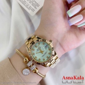 ساعت مچی عقربه ای زنانه رولکس مدل دیت جاست ROLEX DATE JUST WATCH WOMEN کد WTCH1117W
