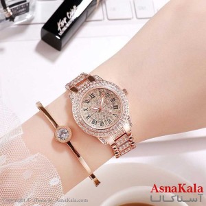 ساعت مچی عقربه ای زنانه جنوا تمام سنگ GENEVA FULL STONE WATCH WOMEN کد WTCH1118W