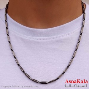 زنجیر کبریتی مردانه استیل  کد GNB16217W