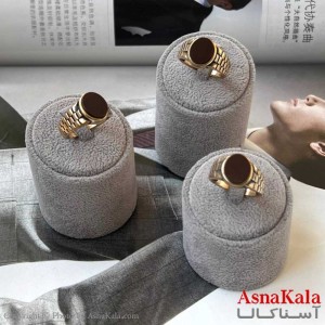 انگشتر طلاروس مردانه مدل نگین مشکی گرد Talarus Ring Men کد ANG1993W