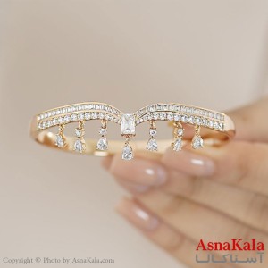 دستبند النگویی ژوپینگ مدل نگین دار Xuping Bracelet Gem کد DSB18185W
