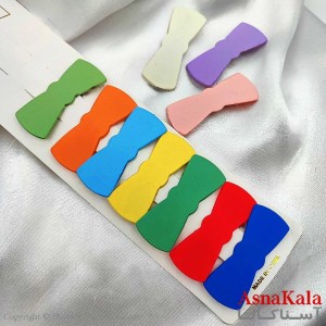 گیره مو رنگی تق تقی جنس خارجی مجموعه 10 عددی کد HAIR1317W