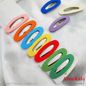 گیره مو رنگی تق تقی جنس خارجی مجموعه 10 عددی کد HAIR1319W