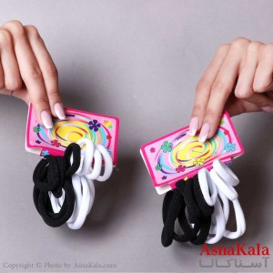 کش مو زنانه مشکی،سفید جنس خارجی مجموعه 6 عددی کد HAIR1321W