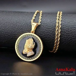 گردنبند ورساچه با زنجیر طنابی 60 سانت مردانه استیل  کد GNB16223W