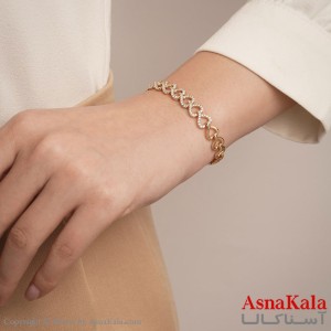 دستبندژوپینگ مدل قلب نگین دار کد DSB18194W