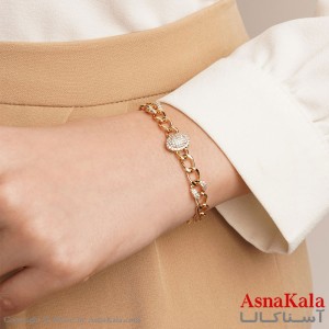 دستبند شوپینگ مدل کارتیه نگیندار کد DSB18198W