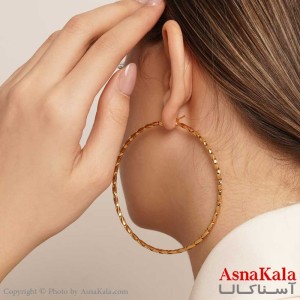 گوشواره دایره حلقوی زنانه استیل 316  کد GSH15245W