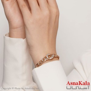 دستبند ژوپینگ مدل کارتیه دایره نگیندار کد DSB18219W