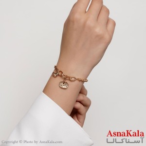 دستبند ژوپینگ مدل آویز قلب کد DSB18221W