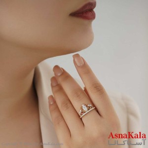 انگشتر ژوپینگ مدل تاج نگین دار  کد ANG19110W