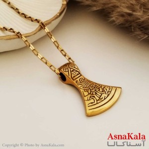 گردنبند تبر اسپورت استیل طلایی کد GNB16265W