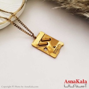 گردنبند مونت بلانک استیل طلایی کد GNB16284W