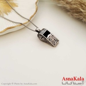 گردنبند سوت مردانه استیل کد GNB16293W
