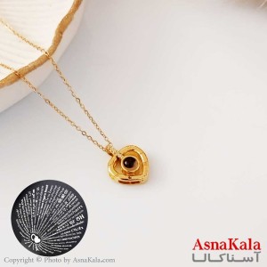 گردنبند تلسکوپی دوستت دارم به صد زبان دنیا مدل قلب کد GNB16313W