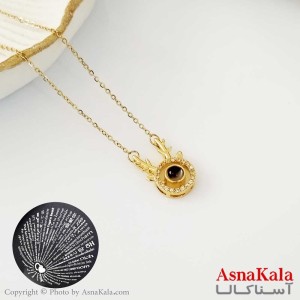 گردنبند تلسکوپی دوستت دارم به صد زبان دنیا مدل شاخ گوزن کد GNB16319W