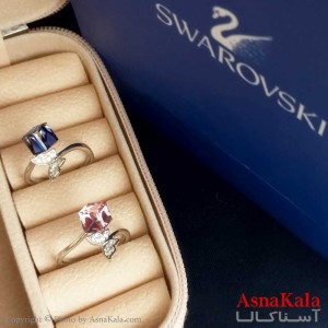 انگشتر سواروسکی اورجینال مدل فری سایز  به همراه جعبه و کارت گارانتی کد ANG19112W