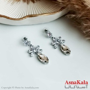 گوشواره جواهری زنانه استیل مدل آویز لوستری کد GSH15319W