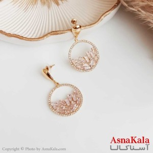 گوشواره جواهر مجلسی زنانه استیل مدل نگین دار شیک وفانتزی کد GSH15365W