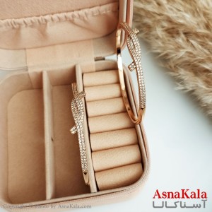 دستبند ژوپینگ دخترانه اصل مدل نگین دار ظریف کد DSB18261W