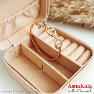 دستبند ژوپینگ اصل زنانه مدل تیفانی نگین دار کد DSB18267W