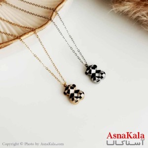 گردنبند دخترانه استیل طلایی مدل خرسی کد GNB16390W