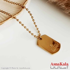 گردنبند کوکوشنل زنانه استیل رزگلد با زنجیر توپی کد GNB16401W