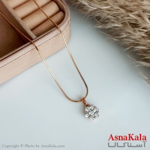 گردنبند گل پرنگین ژوپینگ اصل زنانه رنگ طلایی کد GNB16460W