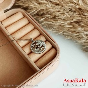 گردنبند ژوپینگ اصل دخترانه نقره ای مدل گل پرنگین کد GNB16479W