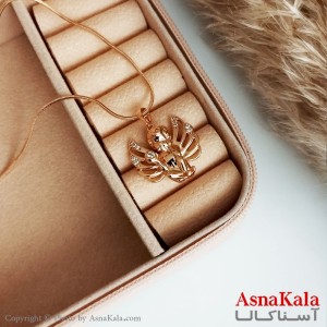 گردنبند ژوپینگ اصل دخترانه مدل کودک بالدار رنگ طلایی کد GNB16491W