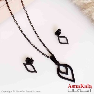 نیمست استیل دخترانه طرح  اشکال جدید رنگ مشکی کد NIM14263W